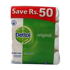 Dettol Antibacterial Soap Original Packet of 4 x 110g